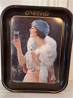 Vintage Metal Coca-Cola Tray flapper girl vintage