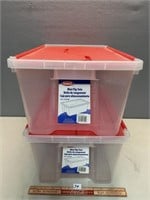 TWO TOTE STORAGE CONTAINERS