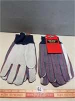 TWO PAIRS OF WORK GLOVES