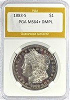 1883-S Morgan Silver Dollar MS-64+ DMPL (Moore)