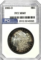 1885-O Morgan Silver Dollar MS-67 (Toning)