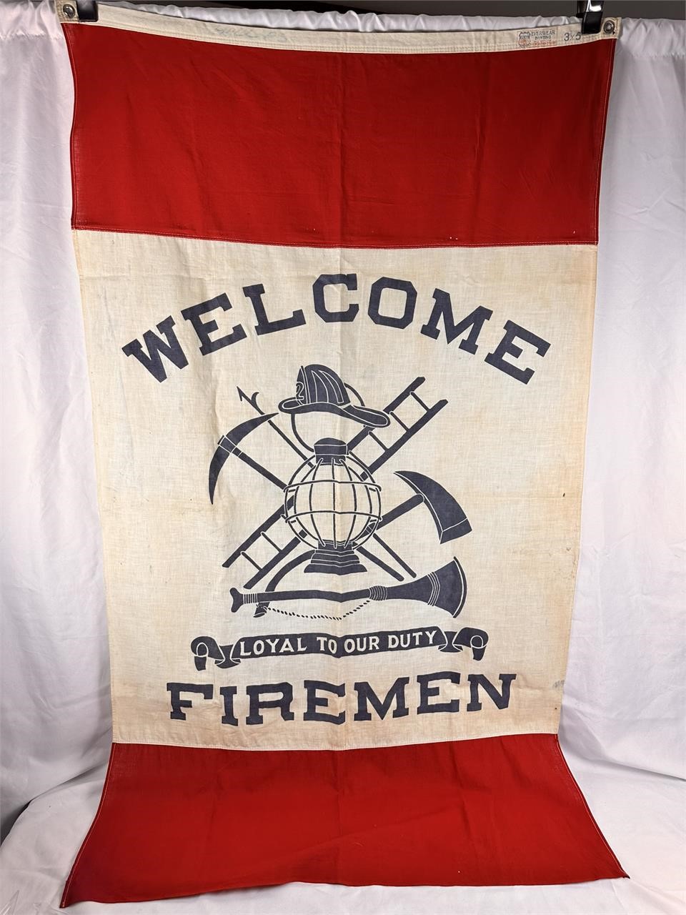 3'x5' Vintage Welcome Firemen banner