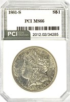 1881-S Morgan Silver Dollar PCI MS-66