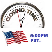 USA - AUCTION CLOSING TIME - 5:00PM