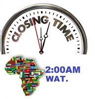 AFRICA - AUCTION CLOSING TIME - 2:00AM (04-28