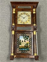 Jerome & Darrow 8-Day Reverse-Painted Shelf Clock