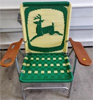 Woven Folding Chair w/ John Deere Symbol