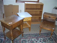 Bookcase and 3 End Tables