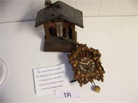 Cuckoo Clock & Early 1900's Weather Forecaster