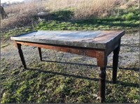 Antique Turn-of-the-Century Zinc Embalming Table