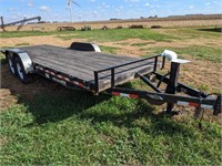 Steel bed car trailer, 96" x 21.5 bed