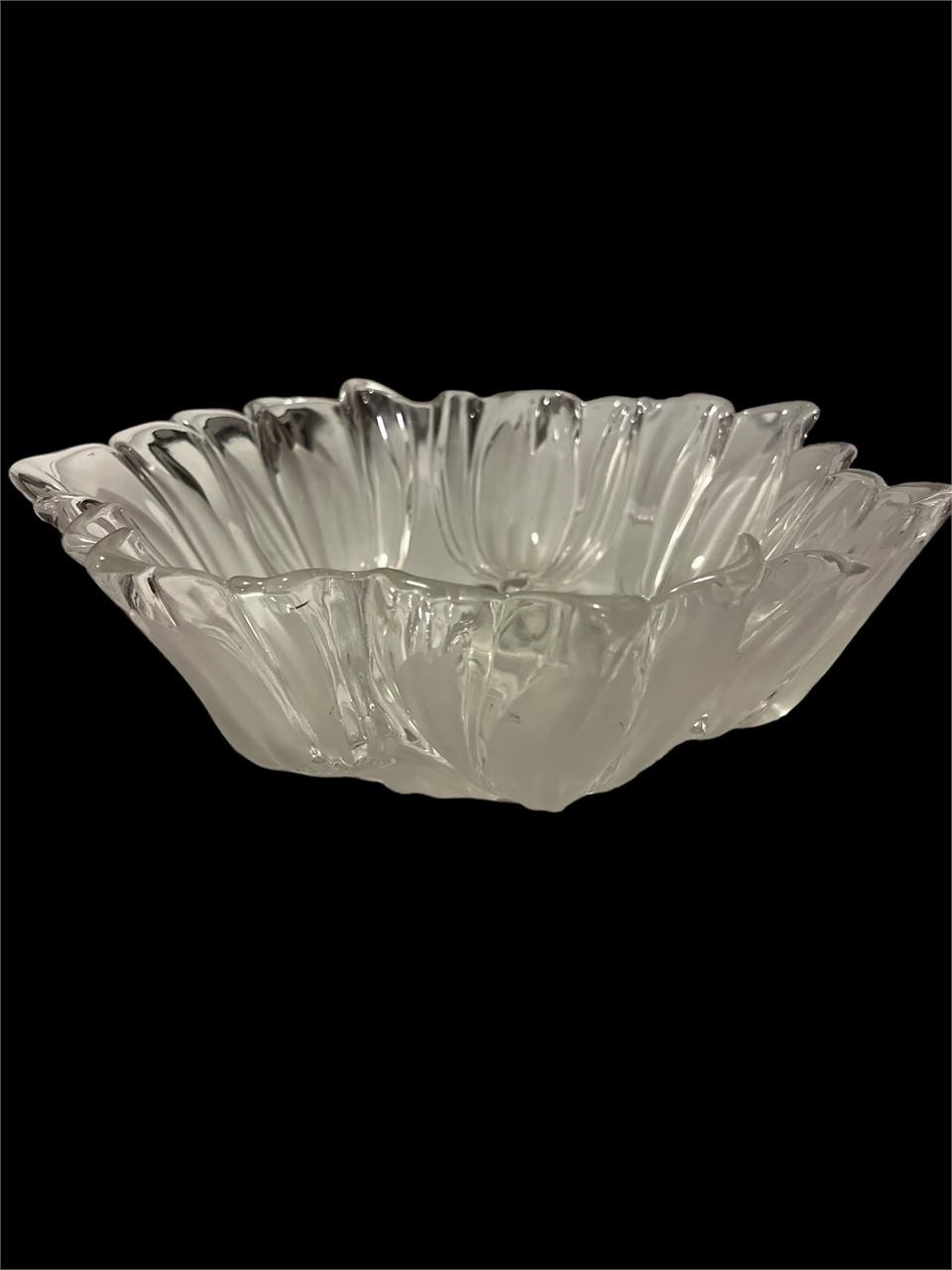 Vintage Mikasa Crystal Frosted Bowl
