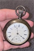 1878 Elgin 11 Jewel Coin Silver Pocket Watch