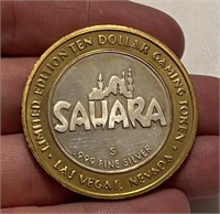Sahara .999 Silver Casino Gaming Token