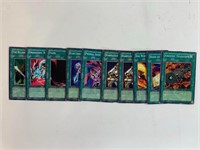 Lot of ten Yu-Gi-Oh cards