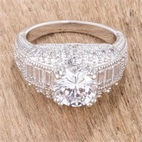 Sparkling 2.63ct White Sapphire Cocktail Ring