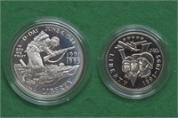 1995-W WWII Silver Dollar Commem Set