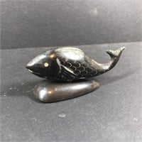 Vintage Hand Carved More Fish Figurine