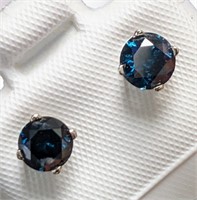 $4100 14K Natural Blue Diamond Treated(0.98ct)