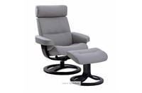OSLO Leather Recliner Grey