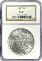 1887 Morgan Silver Dollar MS-63