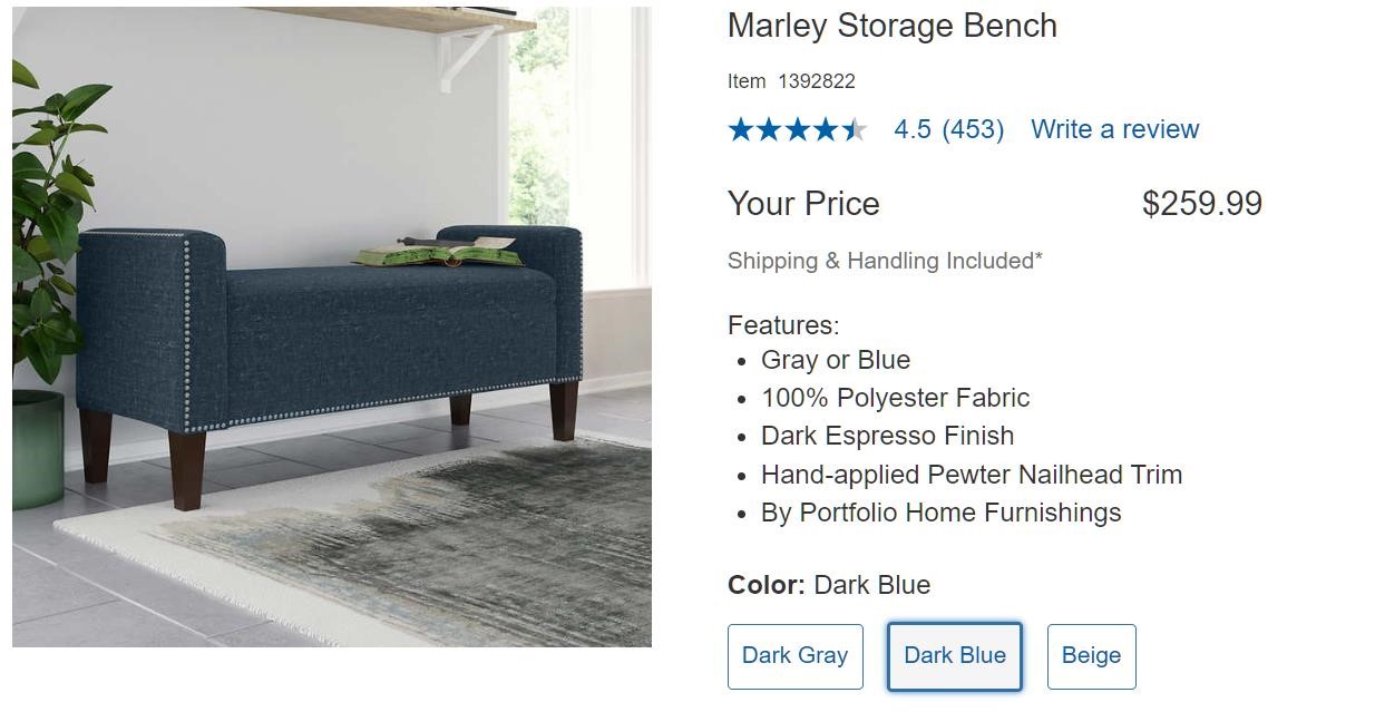 Marley Storage Bench