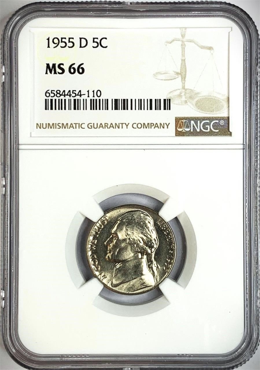 1955-D Jefferson Nickel MS-66