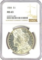 1884 Morgan Silver Dollar MS-63