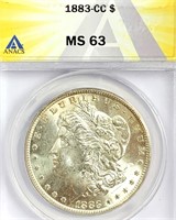 1883-CC Morgan Silver Dollar MS-63