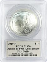 2019-P Apollo 11 50th Anniversary FS MS-70
