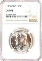 1966 SMS Kennedy 50C Coin MS-68