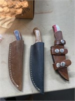 3 Handmade Demascus knives