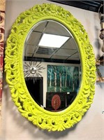 Lime Green Victorian Mirror