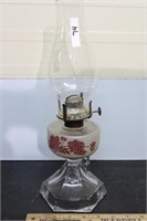 Vintage Glass Pedestal Finger Oil Lamp