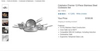 Calphalon 12-Piece Stainless Steel Cookware Set