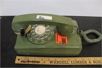 Vintage Green Rotary Wall Phone