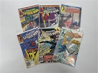 6) VINTAGE THE AMAZING SPIDERMAN COMIC BOOKS