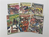 6) VINTAGE THE AMAZING SPIDERMAN COMIC BOOKS
