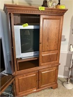 LARGE ENTERTAINMENT CENTER APPROX 46.5 IN W X 23 I
