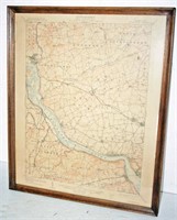 Framed West Donegal Topographical Map Overall