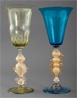 Italian Murano Art Glass Goblets, 2