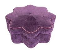 Victorian Style Upholstered Ottoman, 20th C