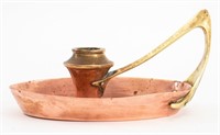 British Arts & Crafts Copper & Brass Chamber Stick