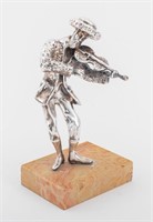 Zadok Arts Judaica Israeli Silver Musician Figure