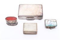 Silver, Carnelian, & Mother-of-Pearl Pill Boxes, 4