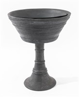 Black Ceramic Chalice-Form Planter