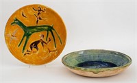 Mid-Century Modern Art Pottery Plates, 2