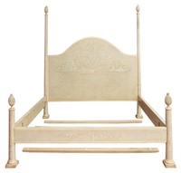Neoclassical Style Paint Decorated Bed Headboard