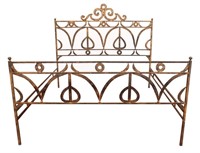 Folk Art Wrought Iron Bed