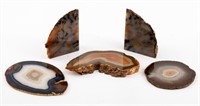 Agate Mineral Specimen Accessories, 5 Pieces